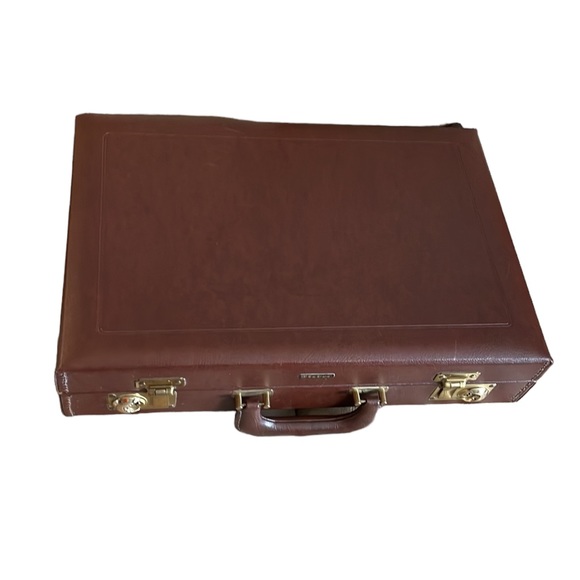 Vintage Sebco Briefcase Attaché Case Brown with Lock - Picture 4 of 17